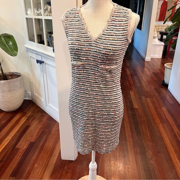 CHANEL Multicolor Striped Mini Dress - Picture 12 of 14